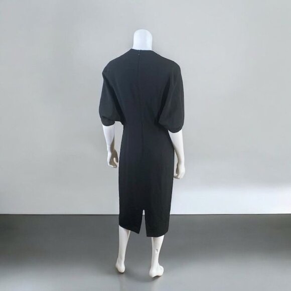 NWT Zara X Narciso Rodriguez Midi Dress Deep V-Neck Black, size Large - Picture 8 of 16